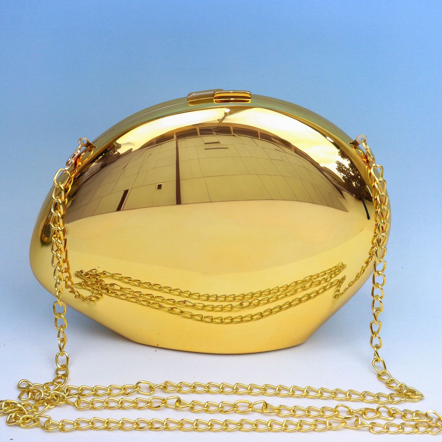 Acrylic Glossy Goose Egg Shape Evening Clutch Bag