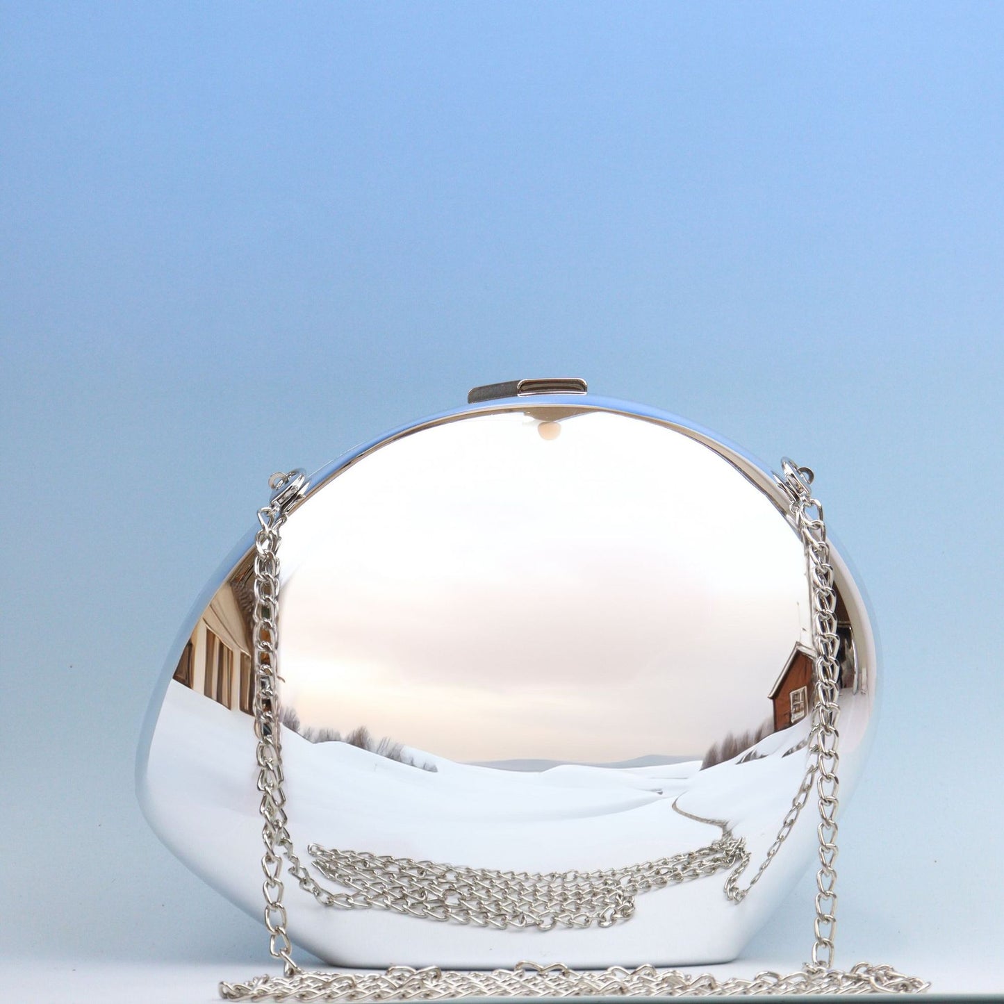 Acrylic Glossy Goose Egg Shape Evening Clutch Bag