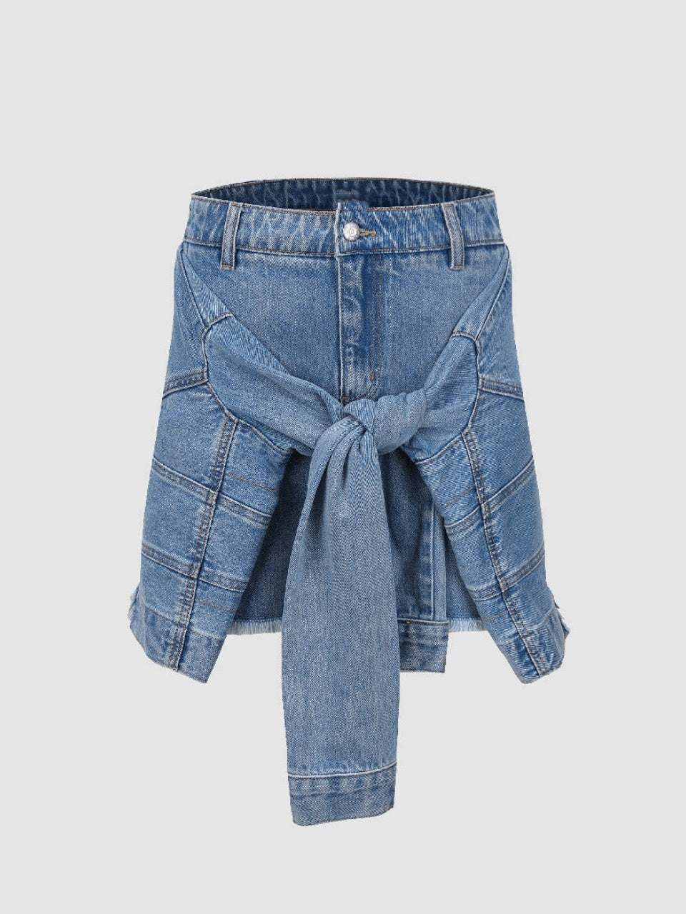 Mini A-Line Denim Skirt