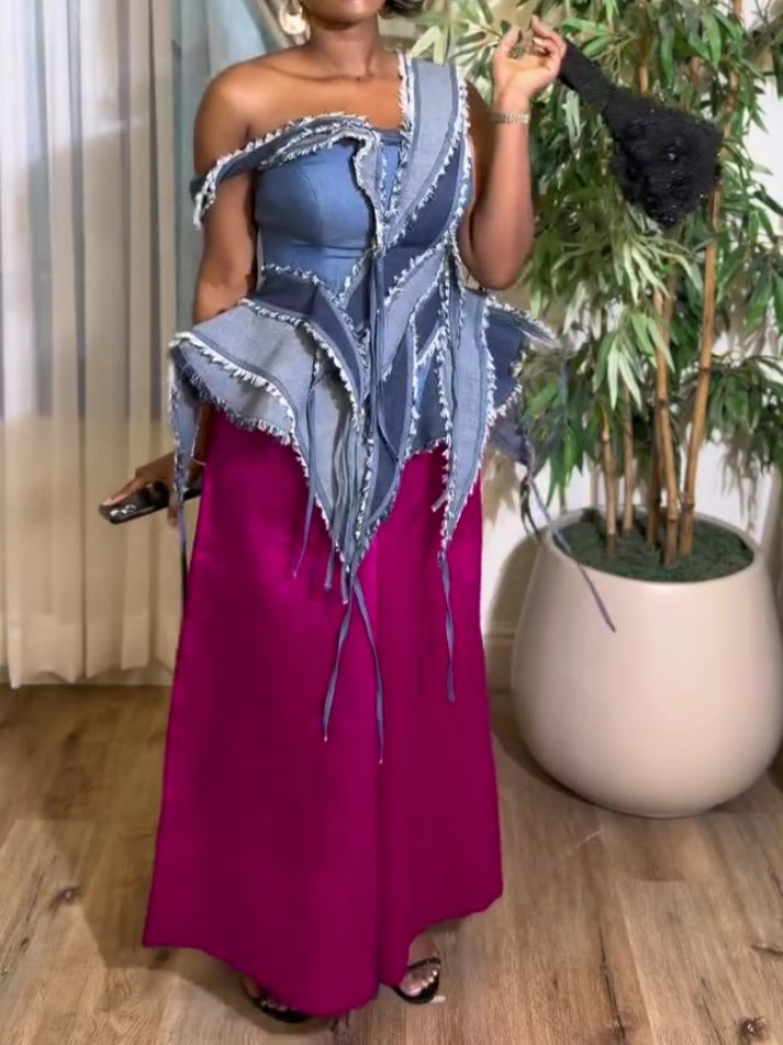 Chic Denim Top