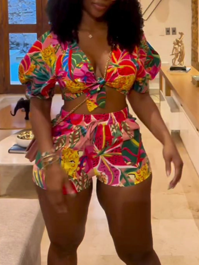 Tropical Botanical Print Holiday Set