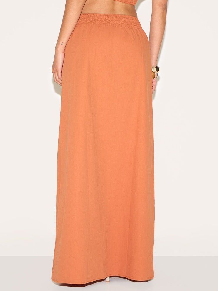 Crop Top Low Rise Maxi Skirt Two Piece Set