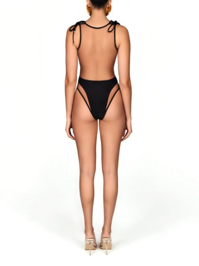 Fashion Mesh One-piece Swimsuit
