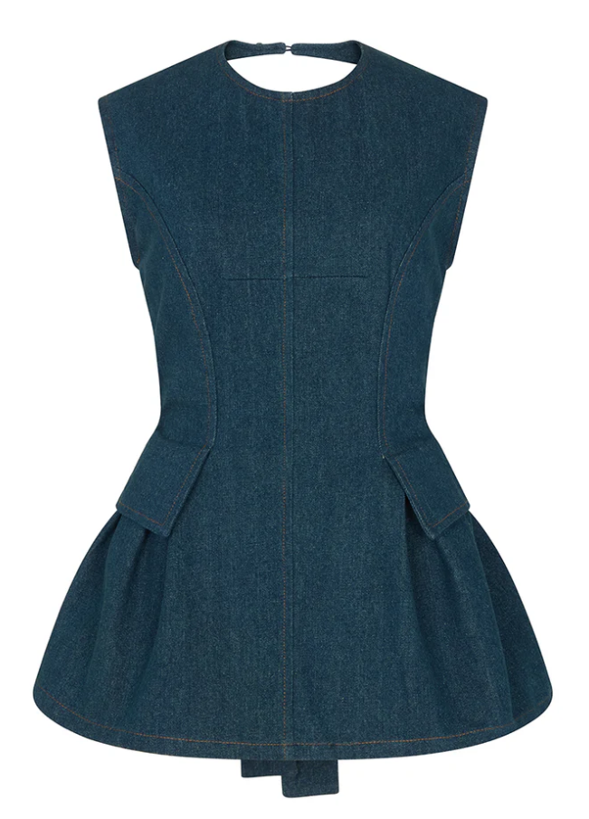 The Stylish Backless Denim Top