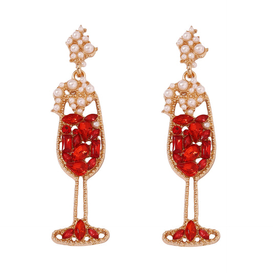 Retro Wine Glass Shape Fashion Earrings