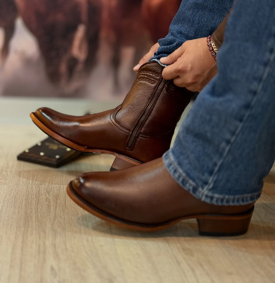 Men's Vintage Pointed Leather Boots