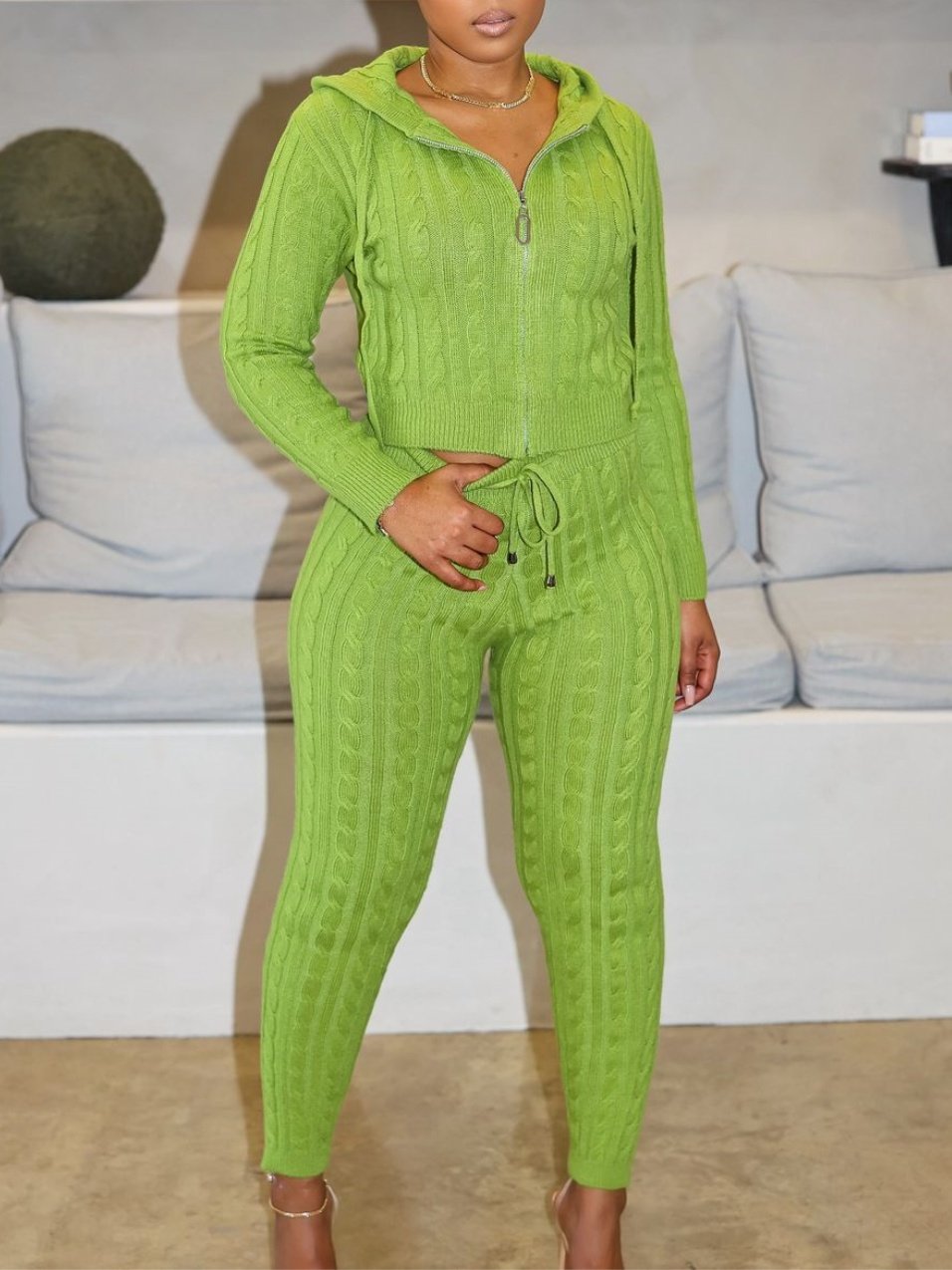 Cozy Knit Sweater And Pants Set