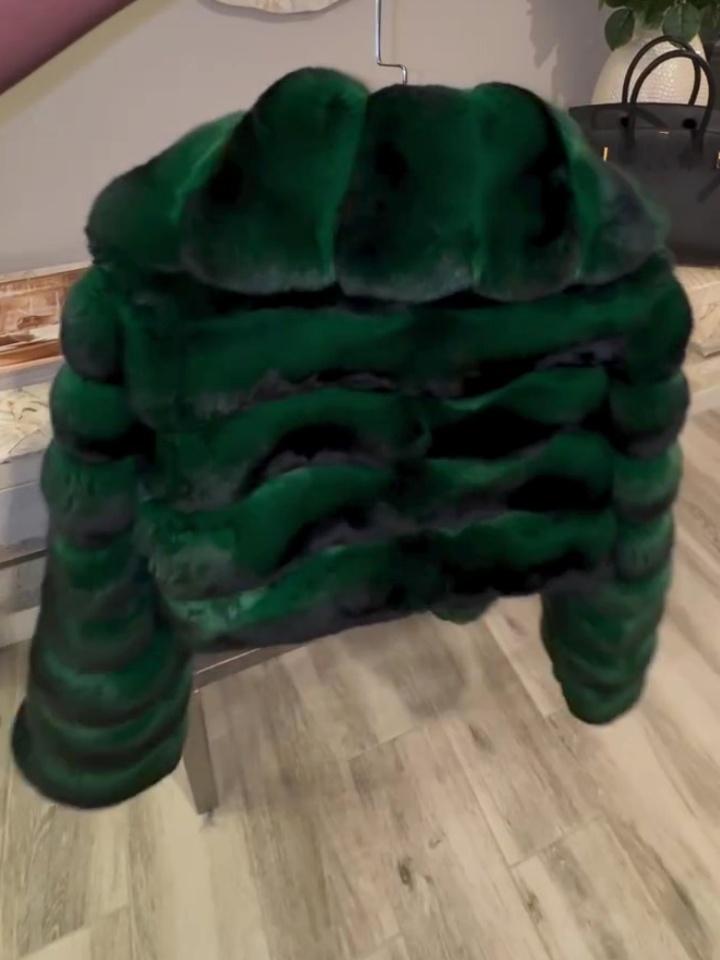 Cropped Chinchilla Faux Fur Jacket