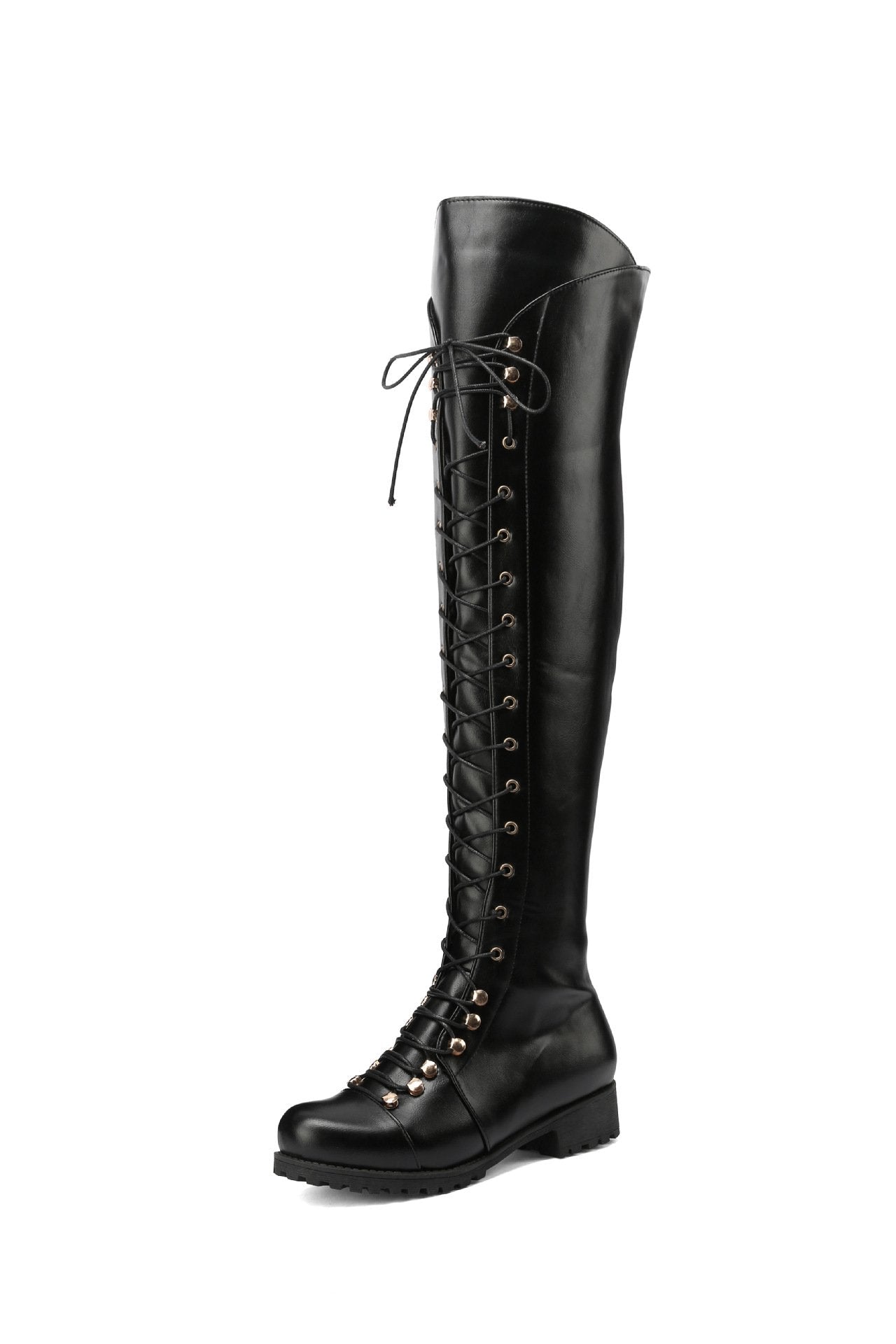 Women's Cross Strap Over-the-Knee Boots