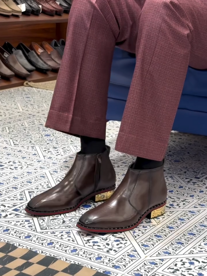 Men's Golden Heel Chelsea Boots
