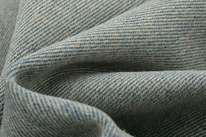 Ripped Denim Bomber Jacket