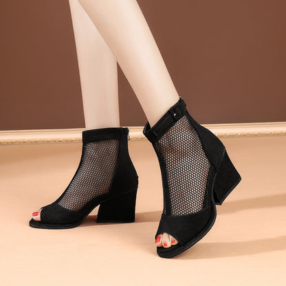 Women's Breathable Thick-Heeled Sandals