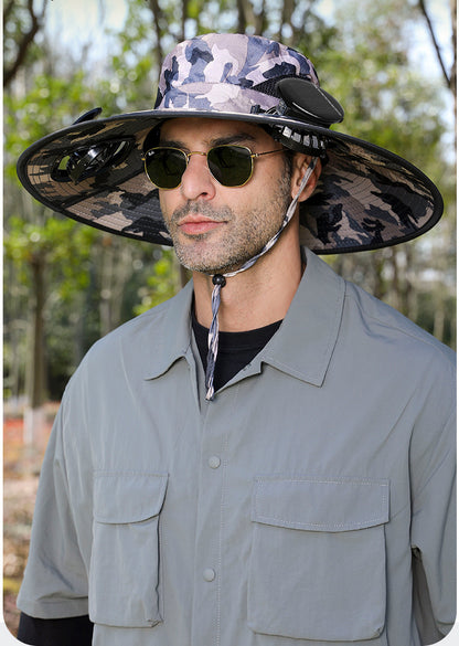 Summer Sun Shade Fan Fisherman Sun Hat