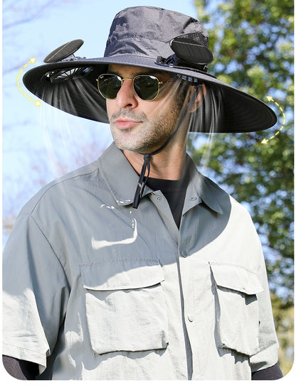 Summer Sun Shade Fan Fisherman Sun Hat