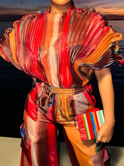 Pockets Drawstring Waist Two Pieces Set