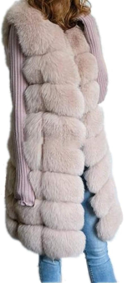 Women's Sleeveless Faux Fur Vest Outwear