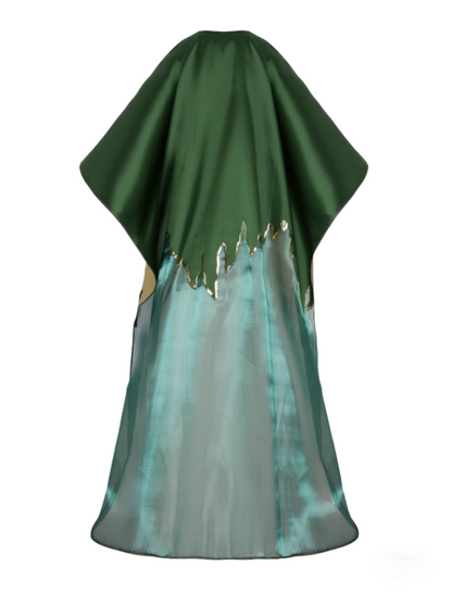 V-Neck Elegant Wide Sleeve Maxi Dress