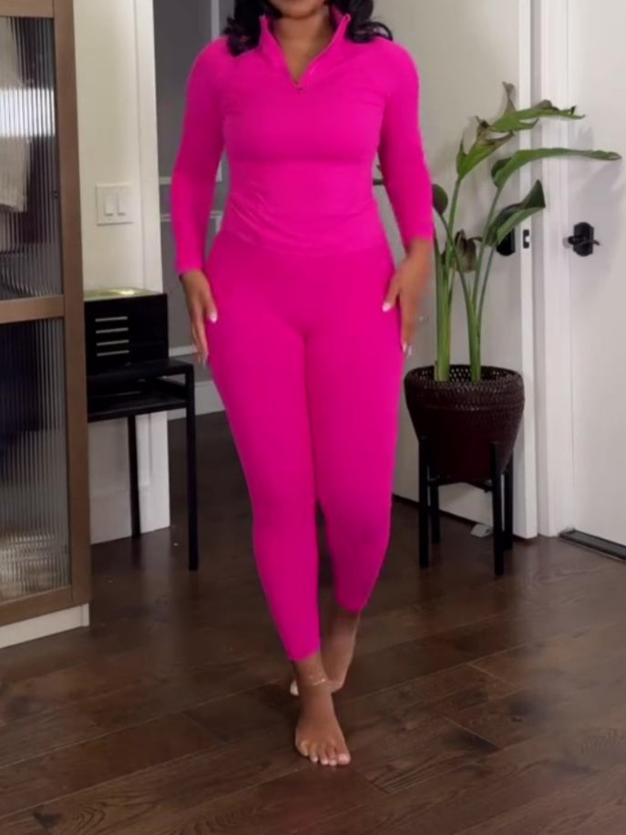 Half Zip Yoga Exercise Set