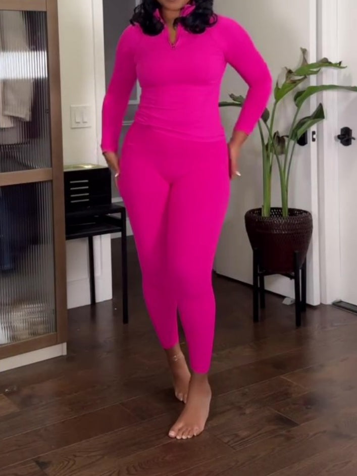 Half Zip Yoga Exercise Set