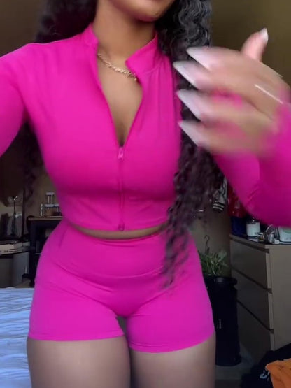 Long-sleeved Shorts Casual Sports Suit