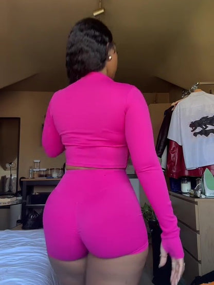 Long-sleeved Shorts Casual Sports Suit