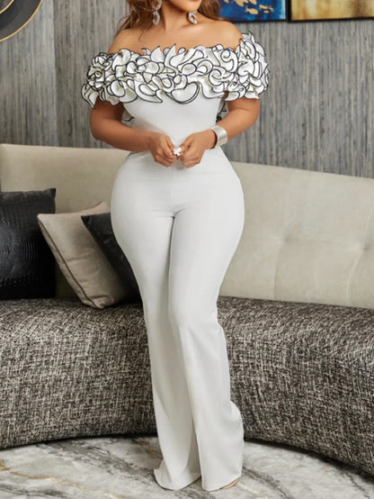 Off-shoulder Ruffle Jumpsuit