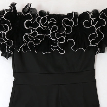 Off-shoulder Ruffle Jumpsuit