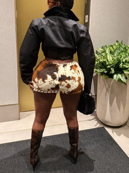 Zipper Jacket Hip-Pack Skirt Suit