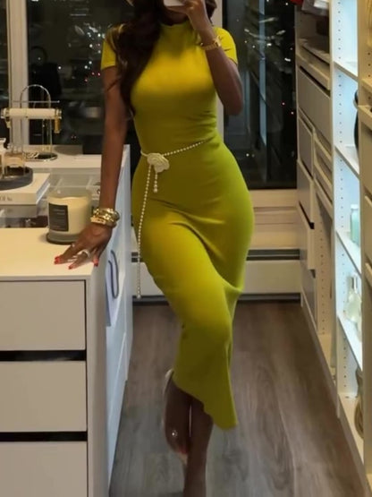 Stretch-knit Midi Dress