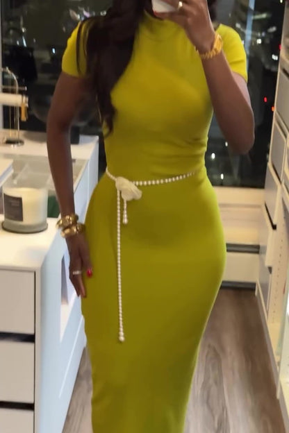 Stretch-knit Midi Dress