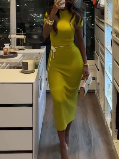 Stretch-knit Midi Dress