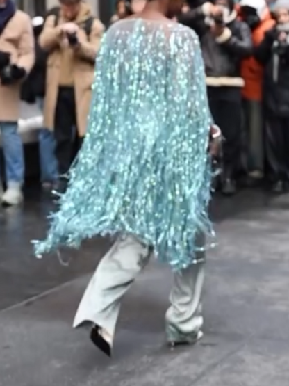 Street Fashion Fringed Sequin Top