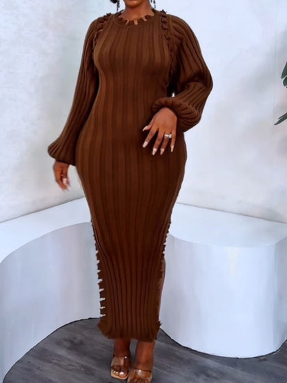 Ribbed Knit Dress Set