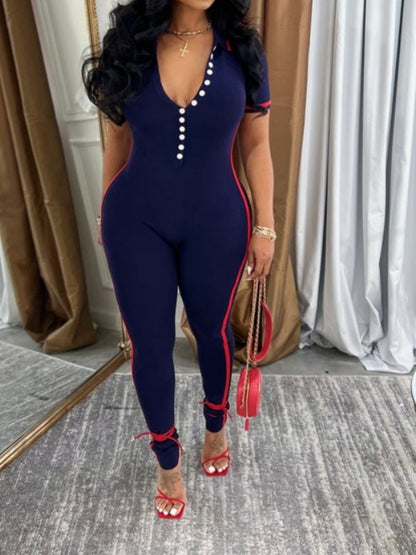 Sexy Button-Down Jumpsuit