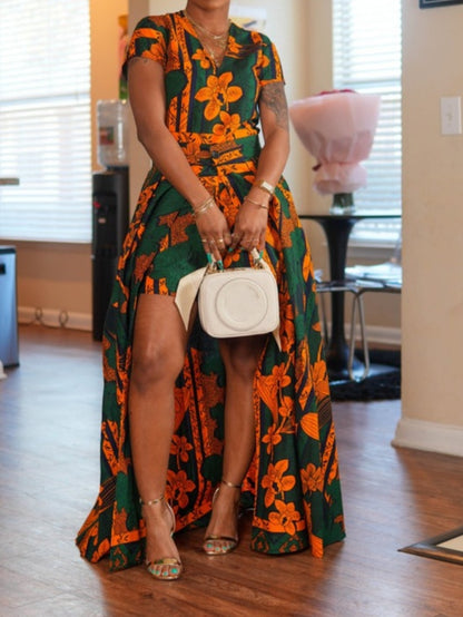 Fashionable Jumpsuit And Skirt Set