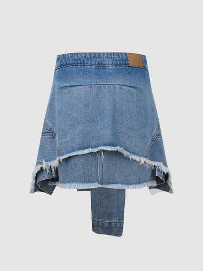Mini A-Line Denim Skirt