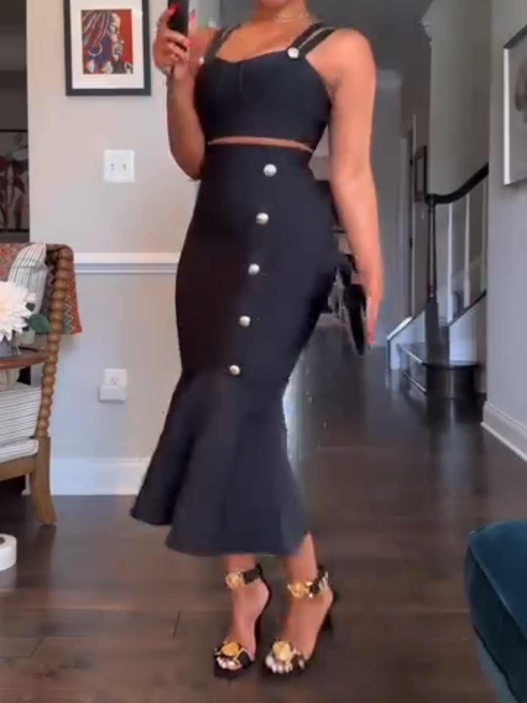 Fashion Fishtail Skirt Set