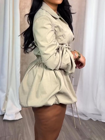 Con estilo Long Sleeve Cargo Romper