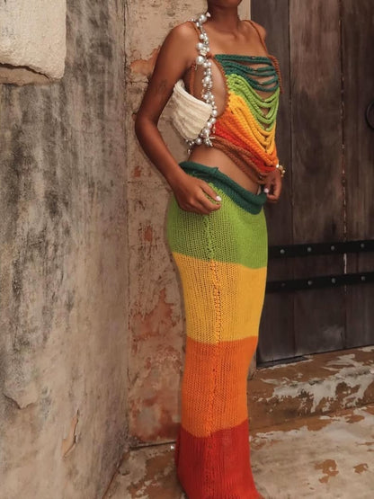 Chic Rainbow Knitting Set