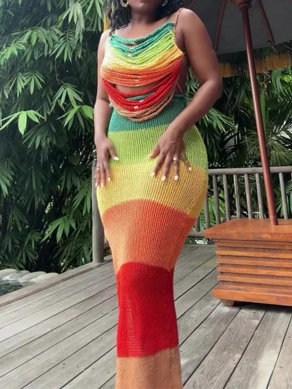 Chic Rainbow Knitting Set