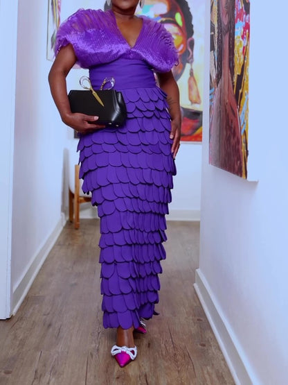 Stunning Purple Gown Dress