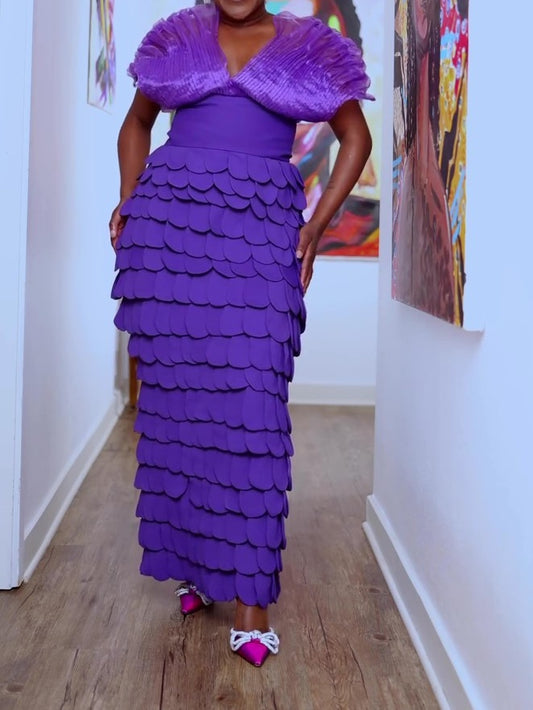 Stunning Purple Gown Dress
