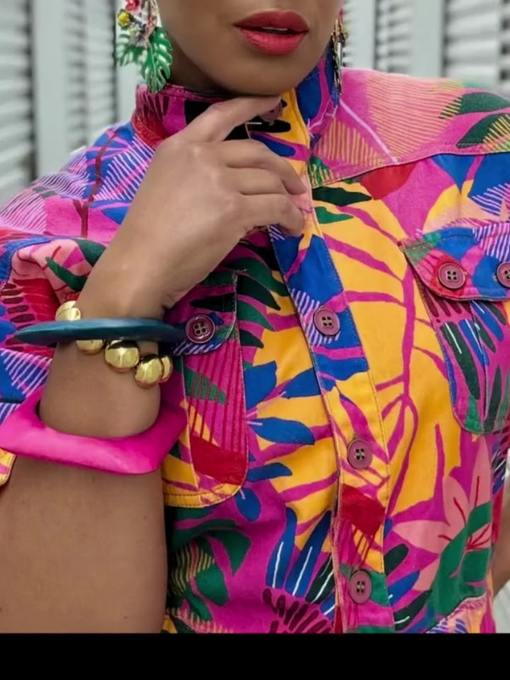 Tropical Graphic Print Jumpsuit
