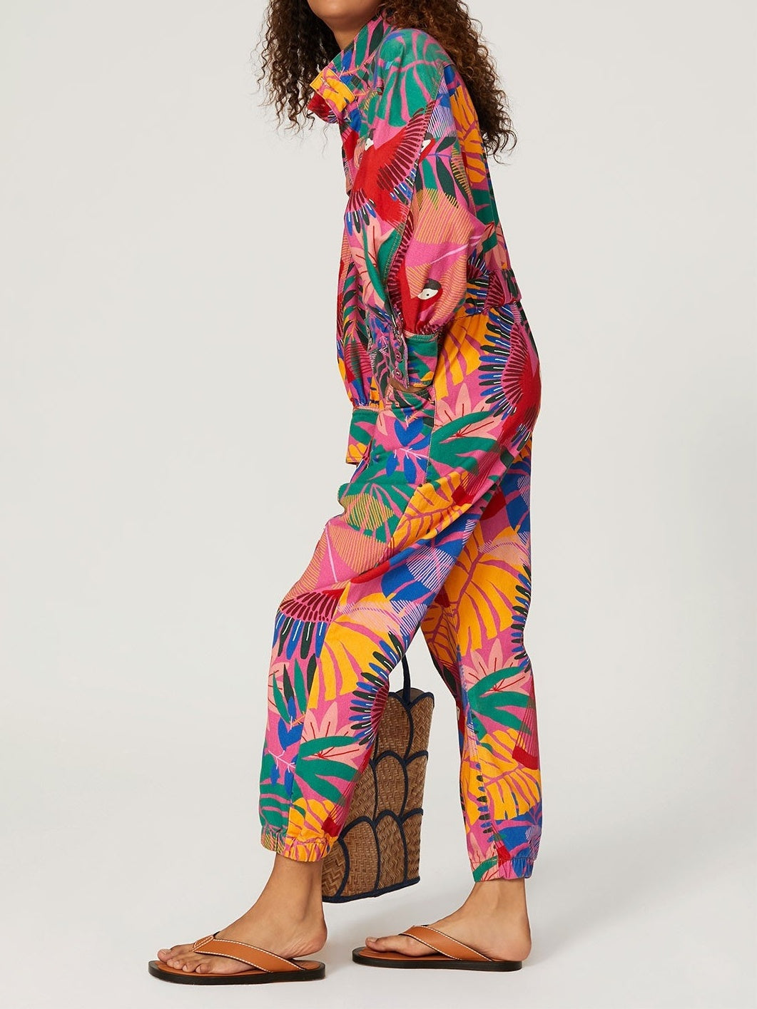 Tropical Graphic Print Jumpsuit