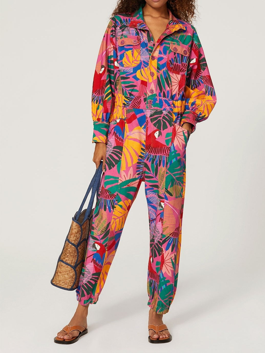 Tropical Graphic Print Jumpsuit