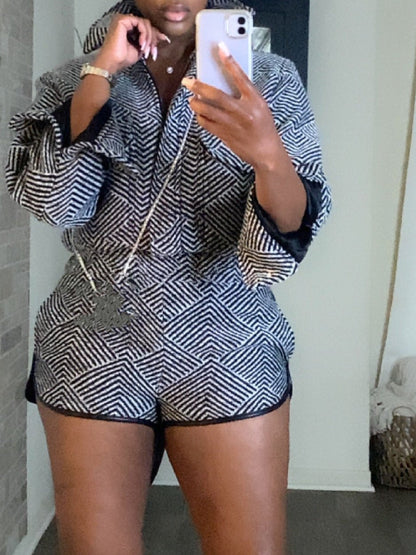 Stylish Grey Textured Set