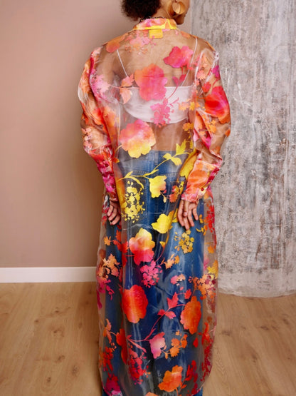 Elegant Blossom Shirt Dress