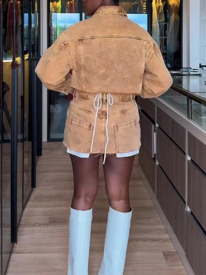 Fashion Denim Jacket Set