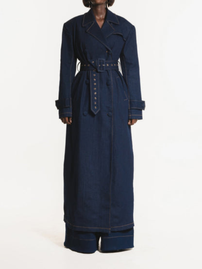 Denim Trench Jacket