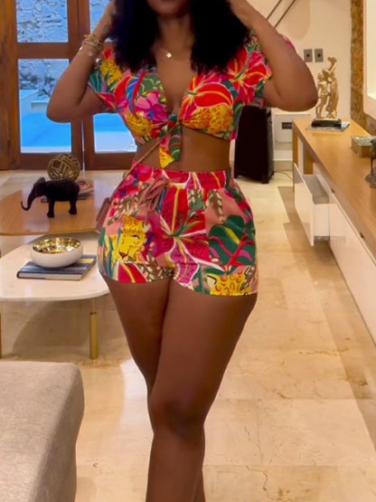 Tropical Botanical Print Holiday Set